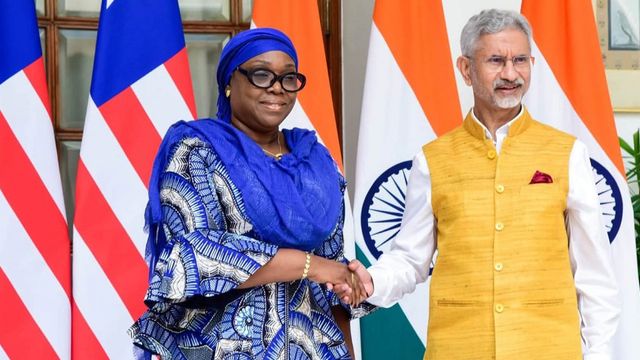 Meeting between External Affairs Minister of India Dr. S. Jaishankar and H.E. Mme Sara Beysolow Nyanti, Minister of Foreign Affairs of